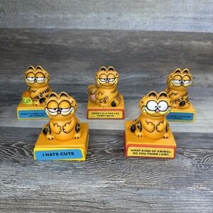 Garfield - Wisecracks - Push Down Toy - United Feature Syndicate - Vintage 1981